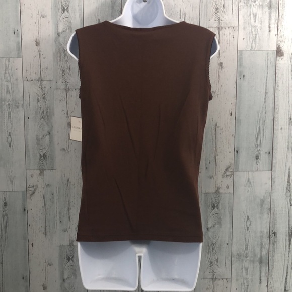 Sag Harbor Cotton Floral Stitch Casual Tank NWT Small - Picture 4 of 8